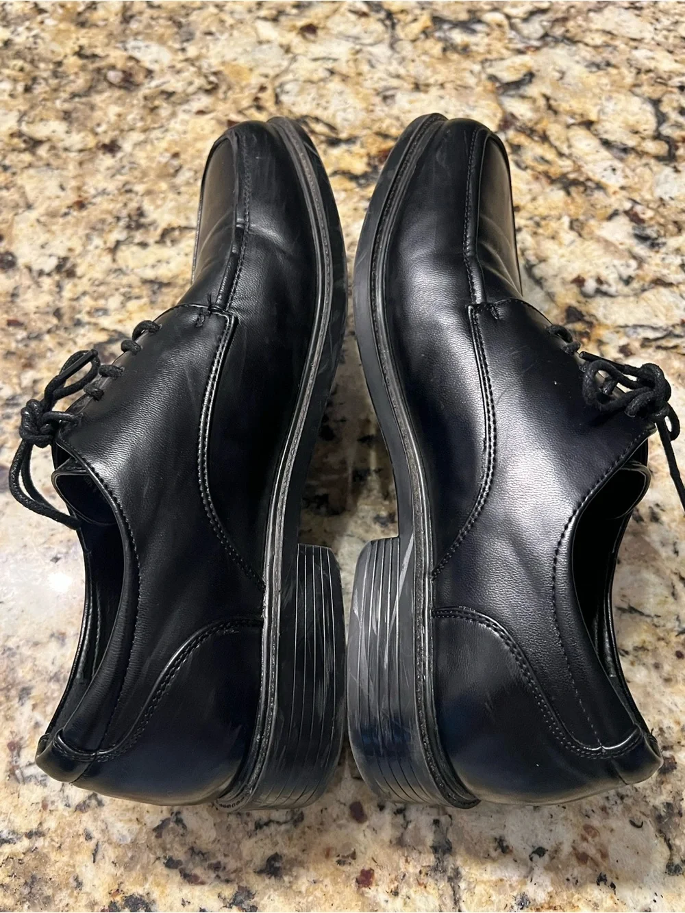 croft & barrow Black Leather Lace-Up Derby Shoes
